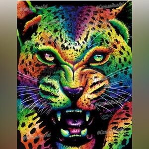 Leopard Poster Multi-Colored by Carissa Rose